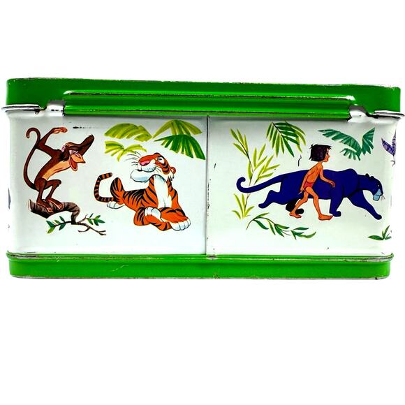 Disney 1966 Aladdin Jungle Book Embossed Metal Lunchbox w/Thermos & Golden Book. - Picture 11 of 16